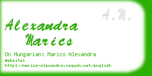 alexandra marics business card